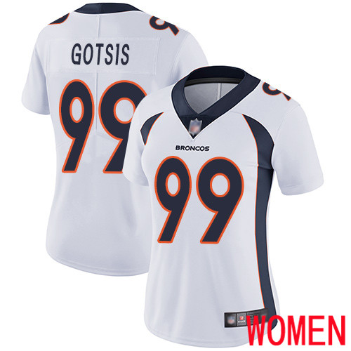 Women Denver Broncos #99 Adam Gotsis White Vapor Untouchable Limited Player Football NFL Jersey